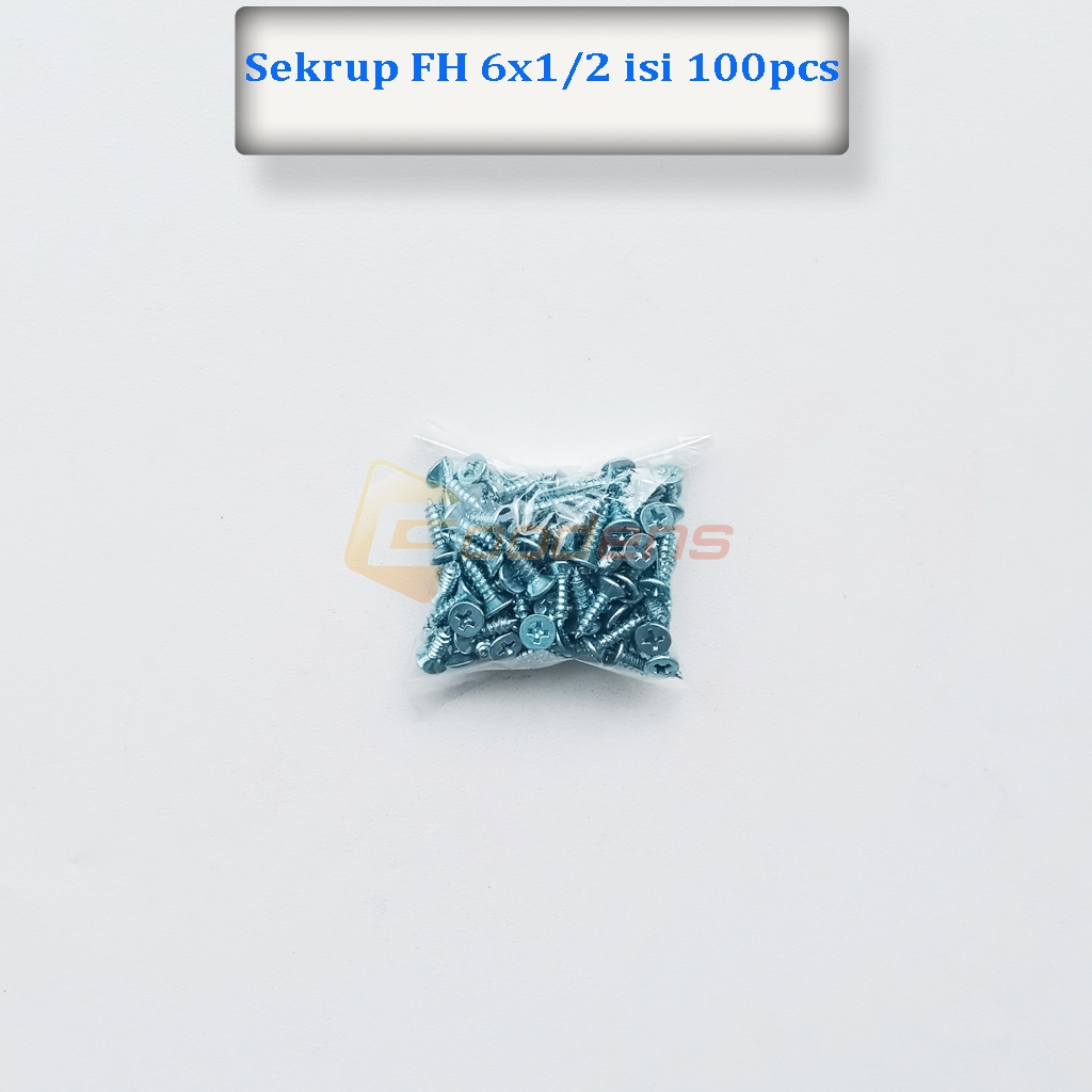 Sekrup FH 6x1/2 Inch isi 100pcs Sekrup Tapping