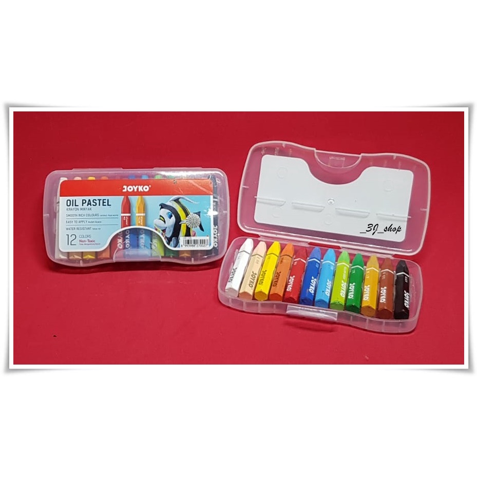 

0708-Crayon Joyko 12 Warna / Crayon 12 Warna Joyko / Crayon 12 Warna Cerah Top Quality / Set Alat Menggambar Melukis / Oil Pastel Joyko 12 Colours / Krayon Minyak Pastel 12 Warna