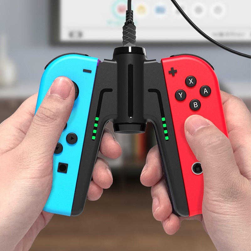 Nintendo Switch IINE Charging Charger Grip Joycon Joy Con Handle USB C
