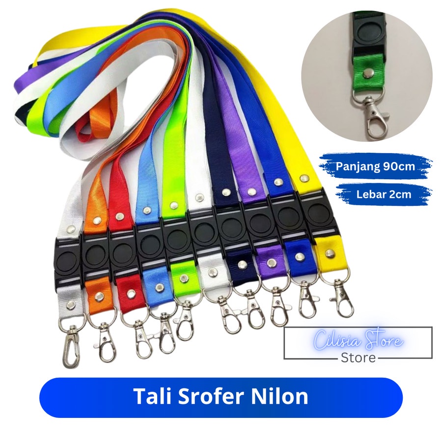 

Tali Nametag ID Card Srofer / Tali ID Card Nilon Stopper Tali Lanyard