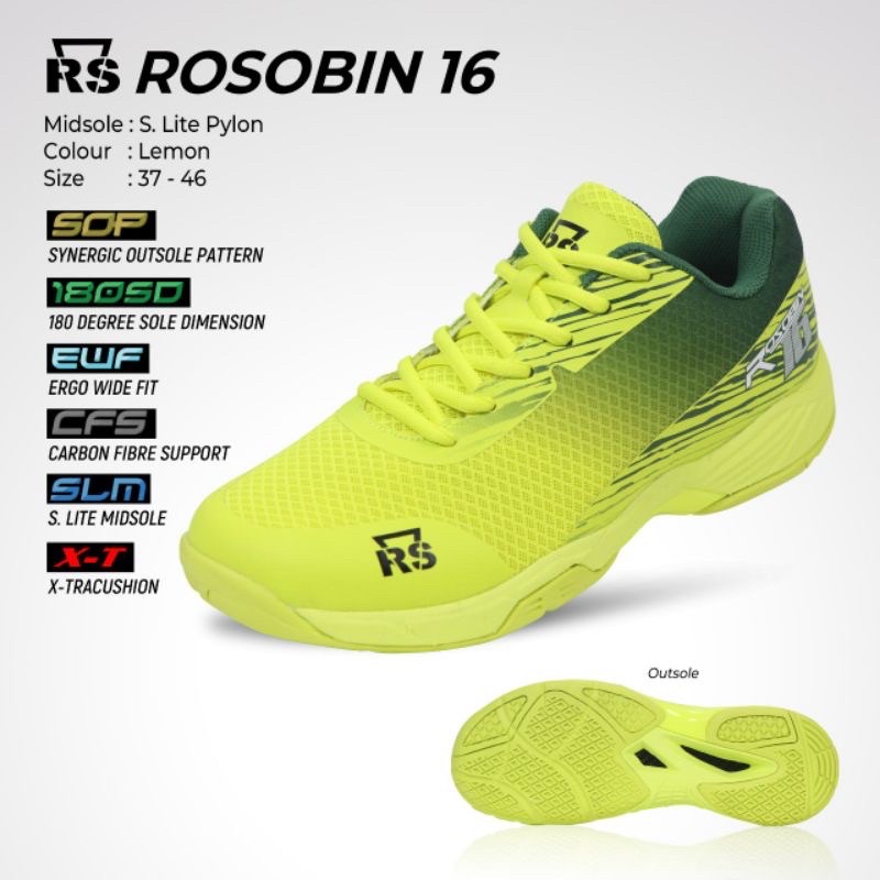 Sepatu Badminton RS ROSOBIN 16 ORIGINAL