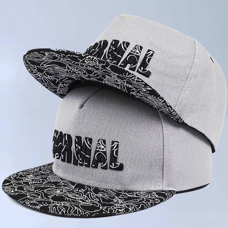 Topi Snapback Motif Bordir Ular Merah 3D Gaya Hip Hop Untuk Pria