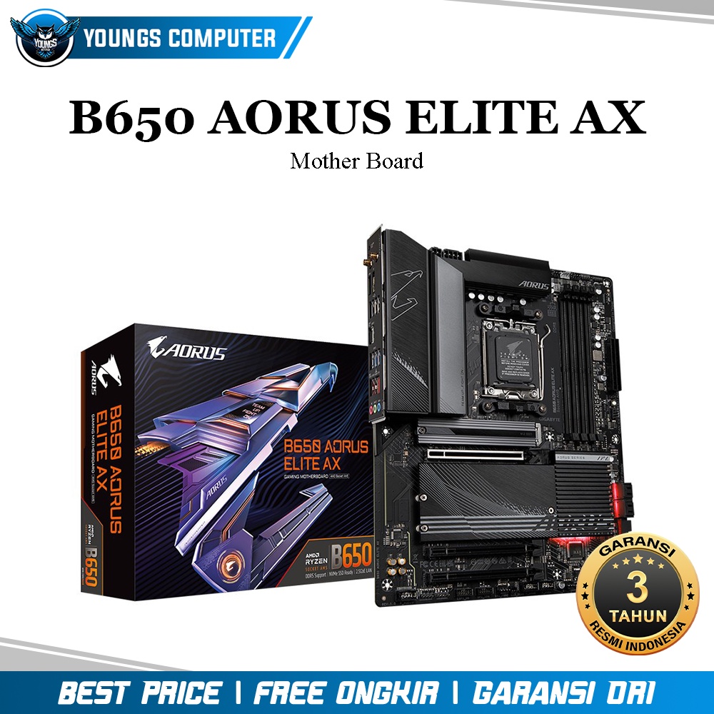 GIGABYTE B650 AORUS ELITE AX | Mother Board AMD DDR5 AM5 ATX