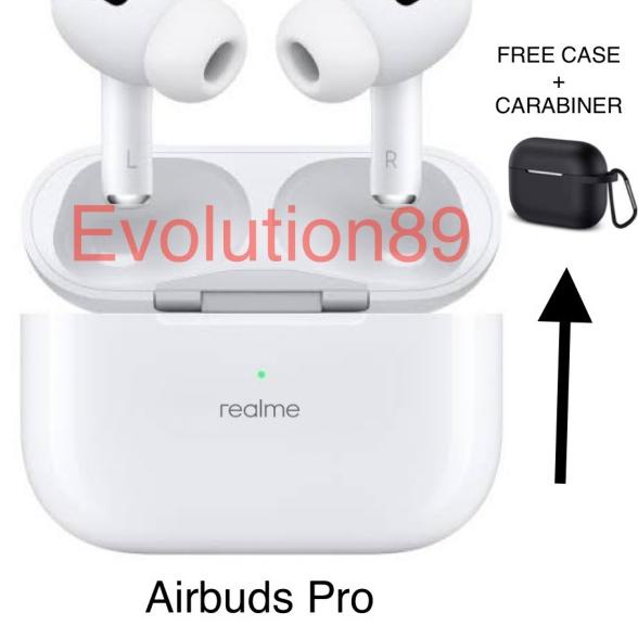 Headset Bluetooth Realme TWS Airbuds Free silikon Earphone Handsfree - Airbuds