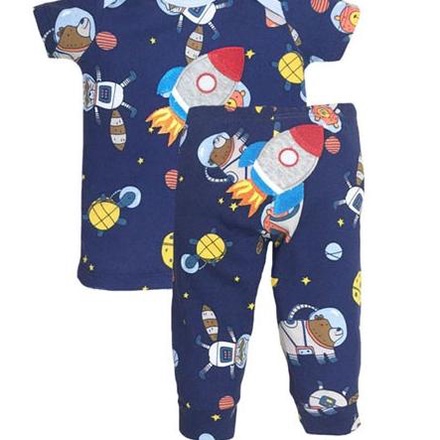 Piyama Lengan Pendek Bayi / Setelan Lengan Pendek Bayi Laki - 3-6 Bulan