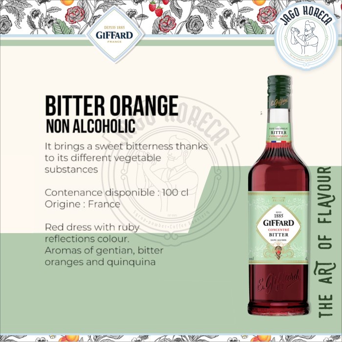 Jual Giffard Syrup Bitter Flavour 1L Sirup Giffard Rasa Bitter 1 liter