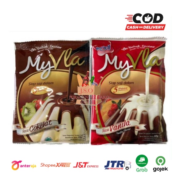 ( JURAGAN )  NUTRIJELL MY VLA MY FLA COKLAT VANILLA 63gr FORISA PUDDING FLA PUDDING SERBAGUNA