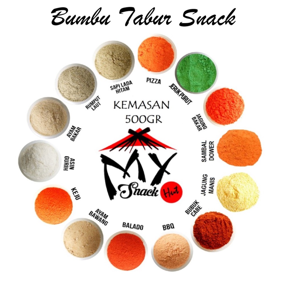 BUMBU TABUR 500GR - BUBUK PERISA SNACK KENTANG JAGUNG BAKAR MANIS JERUK PURUT KEJU ASIN SHIHLIN TAHU