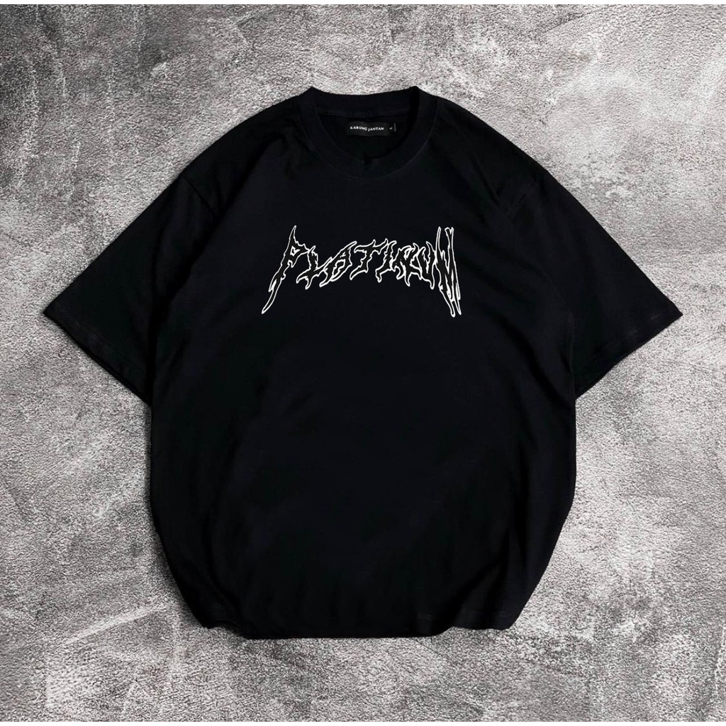 [Oversize] BAJU KAOS OVERSIZE / OVERSIZE T-SHIRT PLATINUM WORLD METAL K1