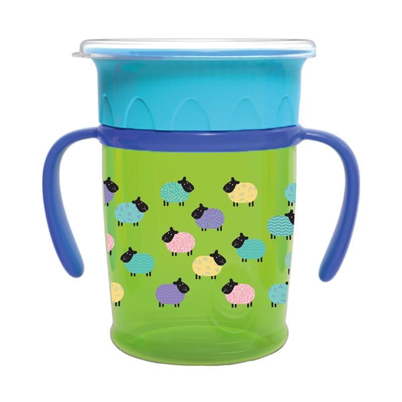 Baby Safe AP013 Training Cup Baby with Handle 6M+ 360 Gelas Latihan Minum Anak Bayi Anti Tumpah Dengan Pegangan Sippy Cup Baby Gelas MPASI Gelas Minum Susu Bayi Tiduran Aman