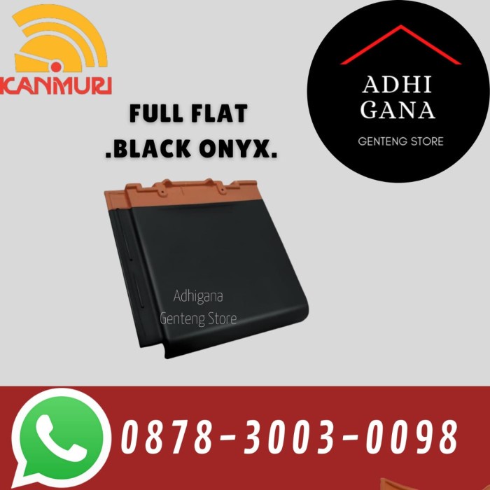 Genteng Keramik Kanmuri Full Flat Onyx Black / Genteng Keramik Murah