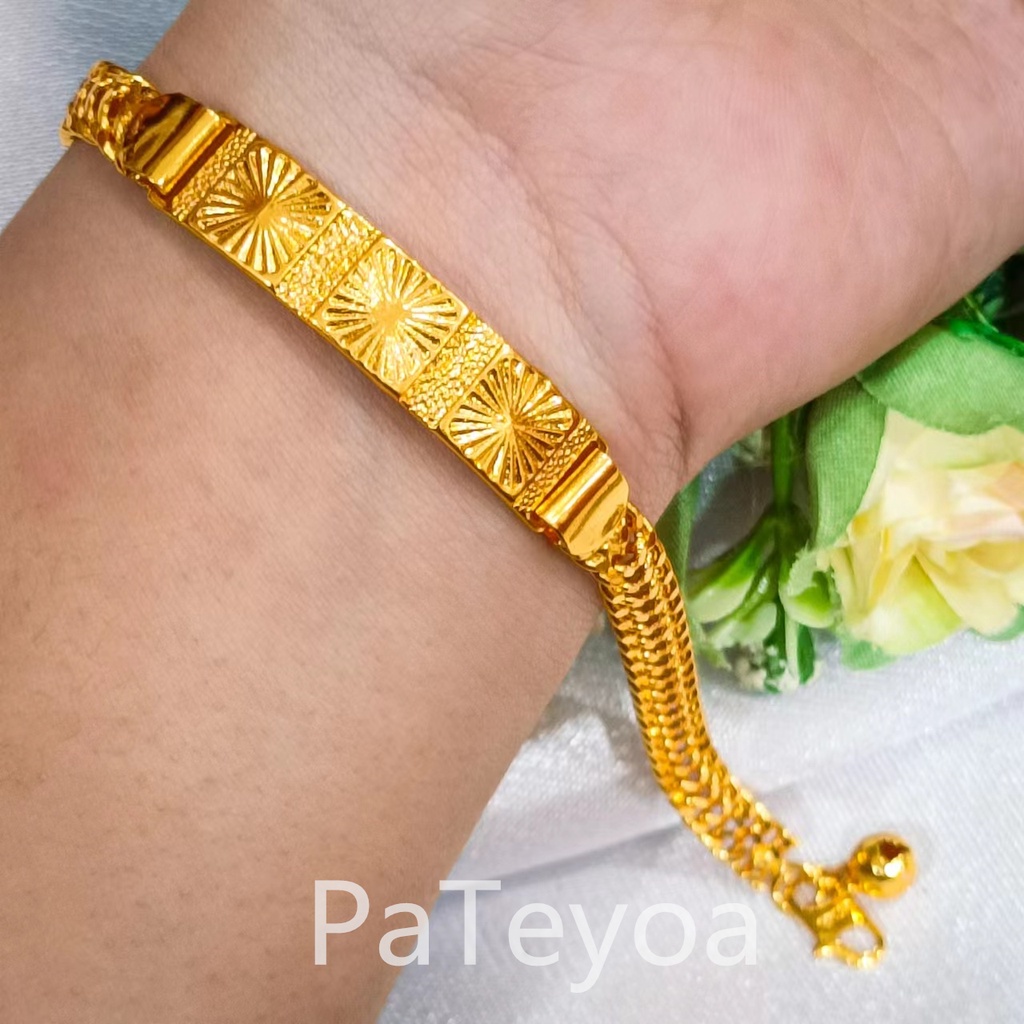 Gelang Sisik Naga Rantai Premium Xuping Lapis Emas 24k Gelang Tangan Bracelet Fashion Bangle Mirip E