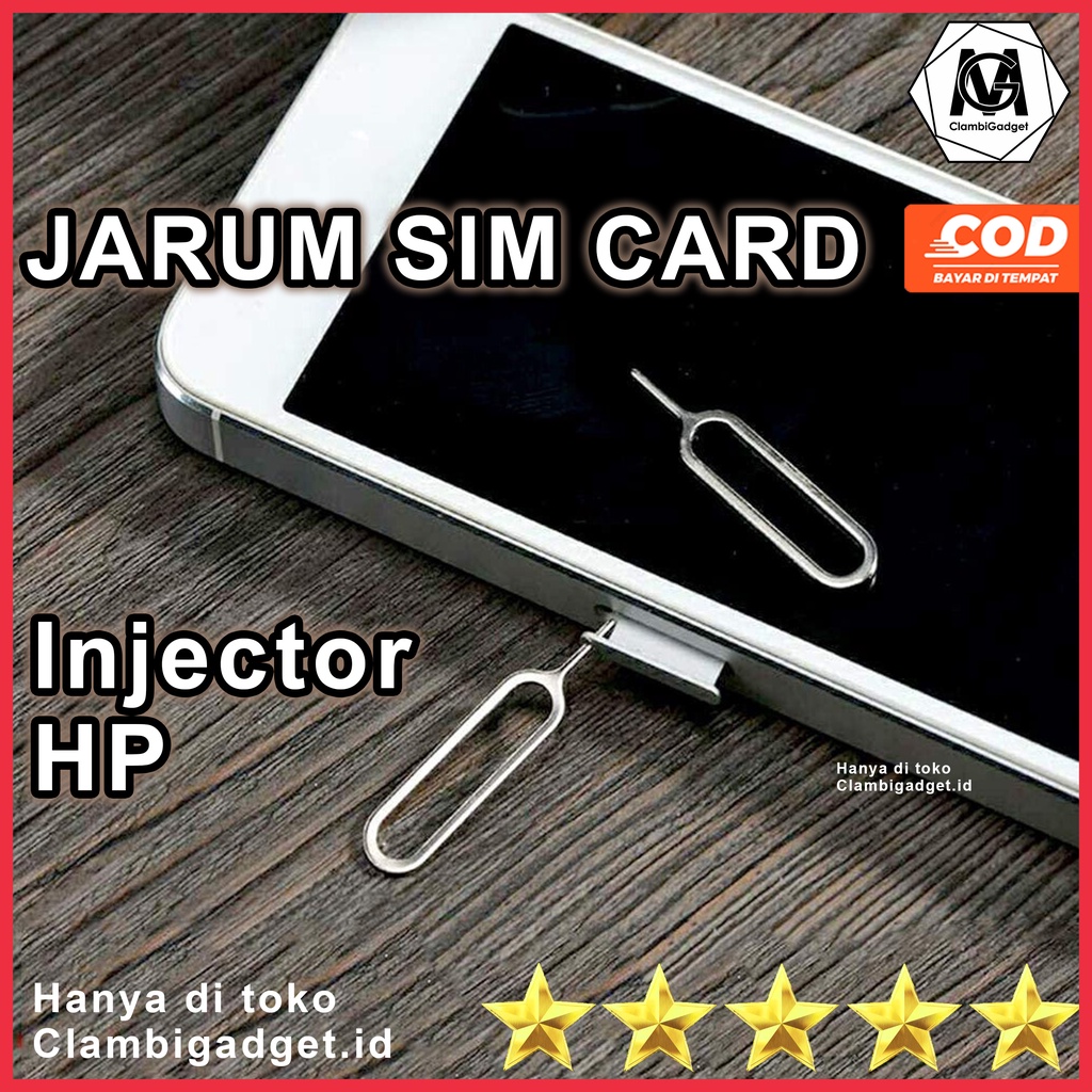Sim Card Jarum Hp Sim Injector Tusukan Hp Alat Tusuk Pembuka SimCard Tray Handphone HP Universal Tus