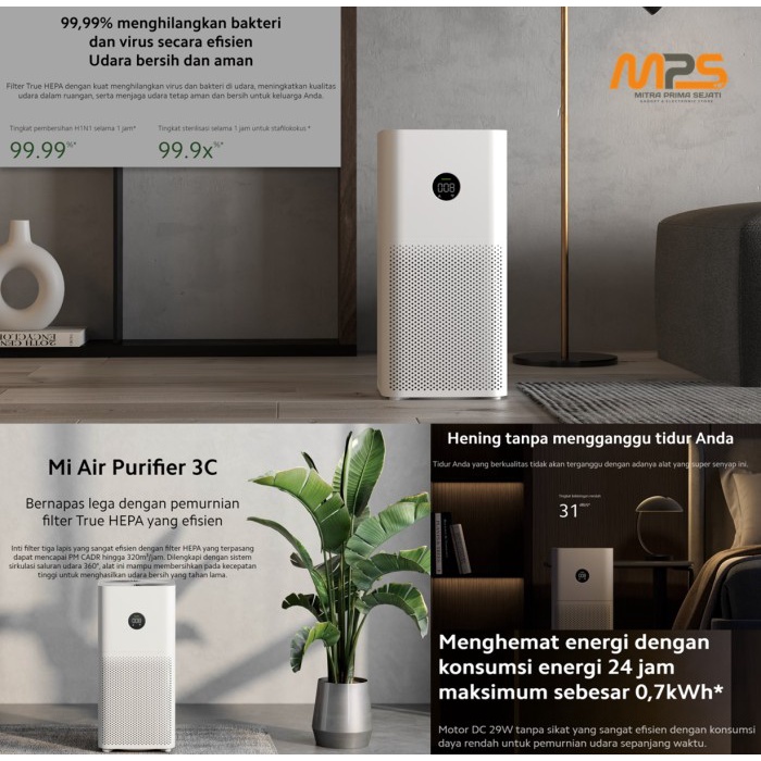 TERLARIS Mi Air Purifier 3C - Garansi Resmi Xiaomi Indonesia