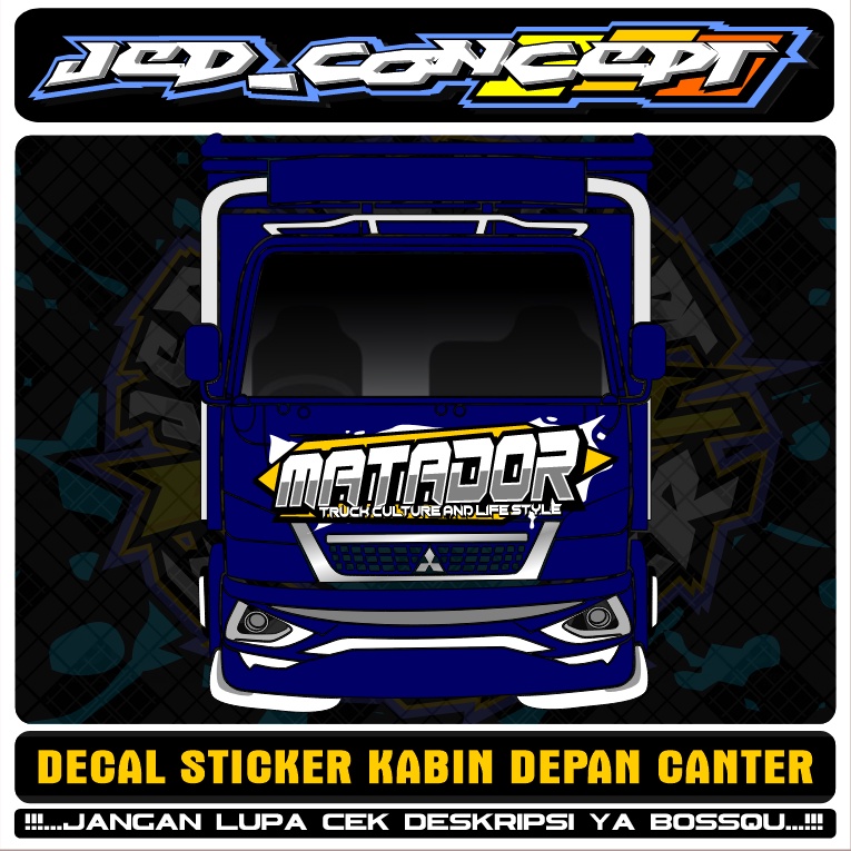 DECAL SETIKER KABIN DEPAN CANTER MATADOR