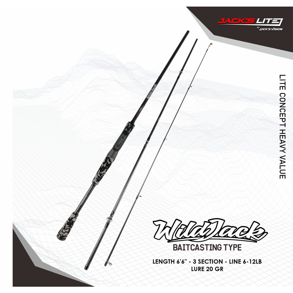 Jack's Vision Joran Pancing Wildjack Baitcasting Rods Jackslite