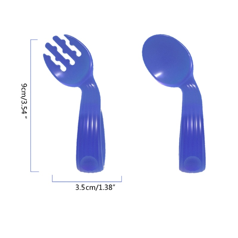 Mary Self Feeding Utensil Easy Grip Toddler Cutlery Kit Sendok Penyapihan &amp; Makan Bayi Balita Anak Cemara