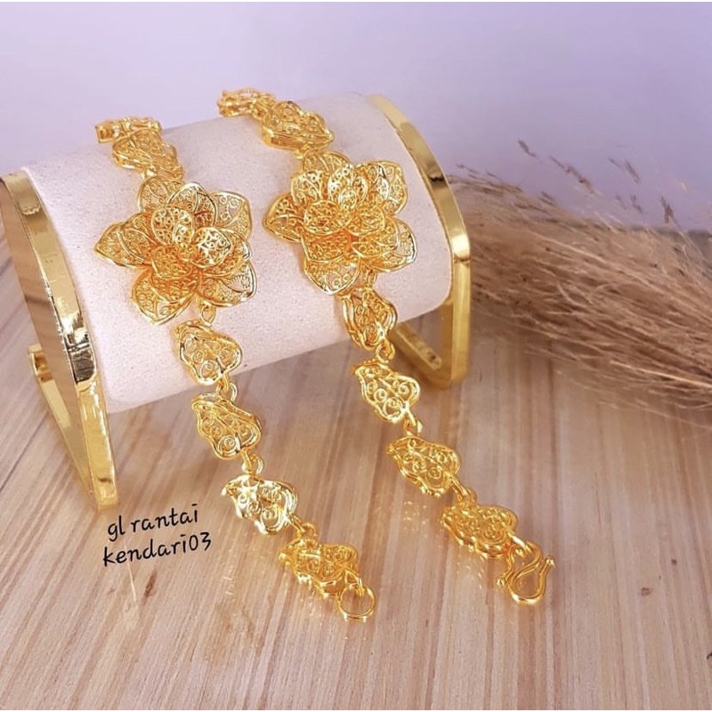 Gelang Kendari Lapis Emas 24k Perhiasan Xuping
