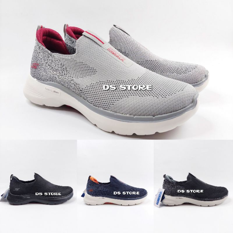 SKECHERS GOWALK 6 HYPER PILLARS / SEPATU SKECHERS GOWALK 6 SLIP ON PRIA