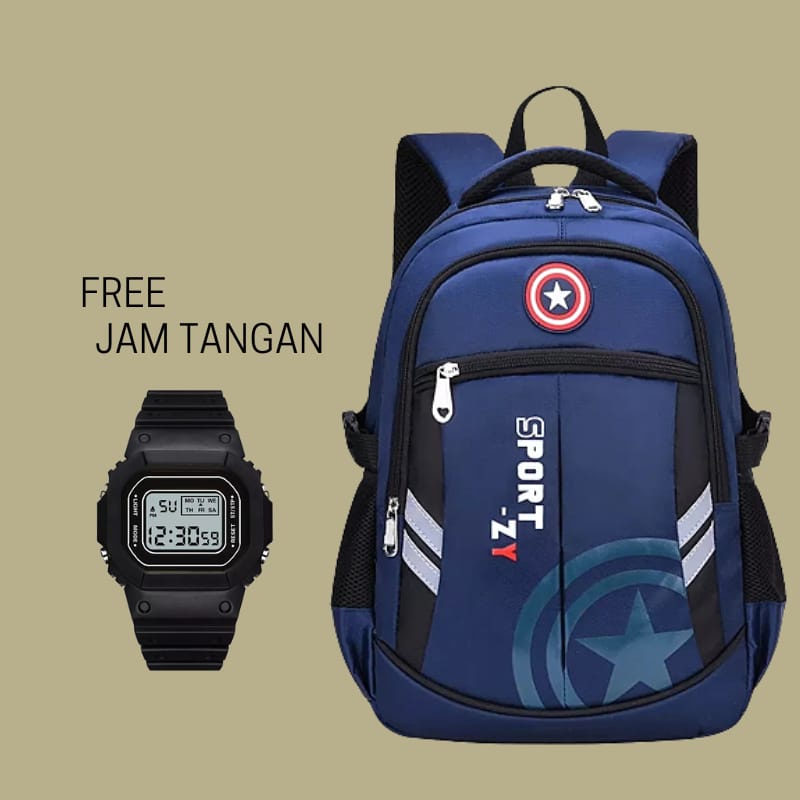 Tasmurah30_ Backpack Remaja Unisex Ransel Sekolah Escolarr Tas Anak Hight Scholl Laki- laki Perempuan