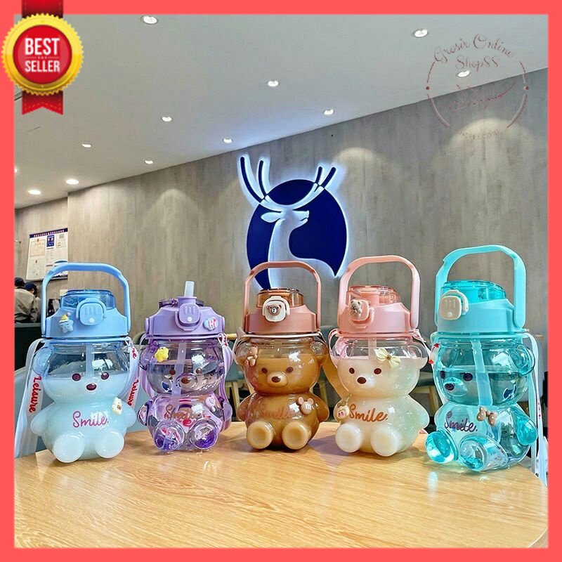 GOS -D212- BOTOL BERUANG BENING / BOTOL BONEKA POLOS 1,1Liter/ BOTOL VIRAL