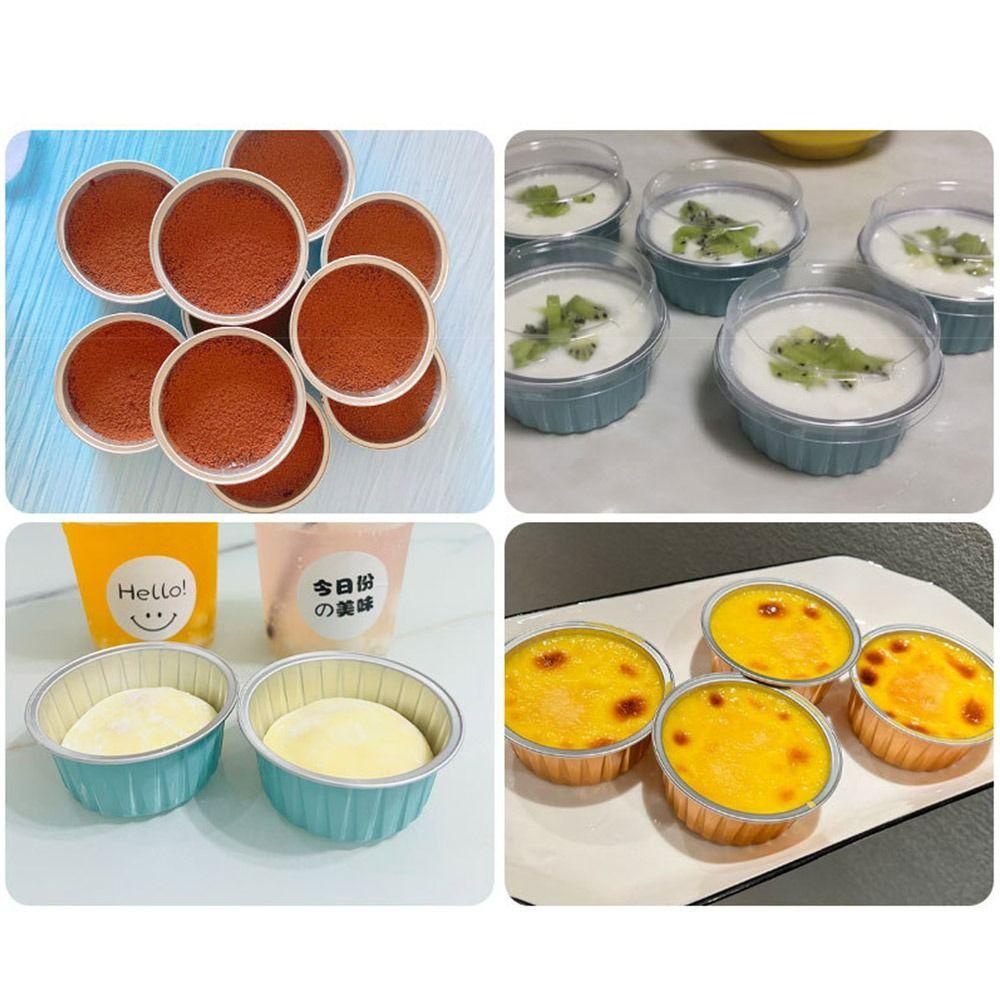 Suyo 10PCS Aluminium Foil Tin Cup Cake Alat Reusable Kecil Loyang Tinfoil Kotak