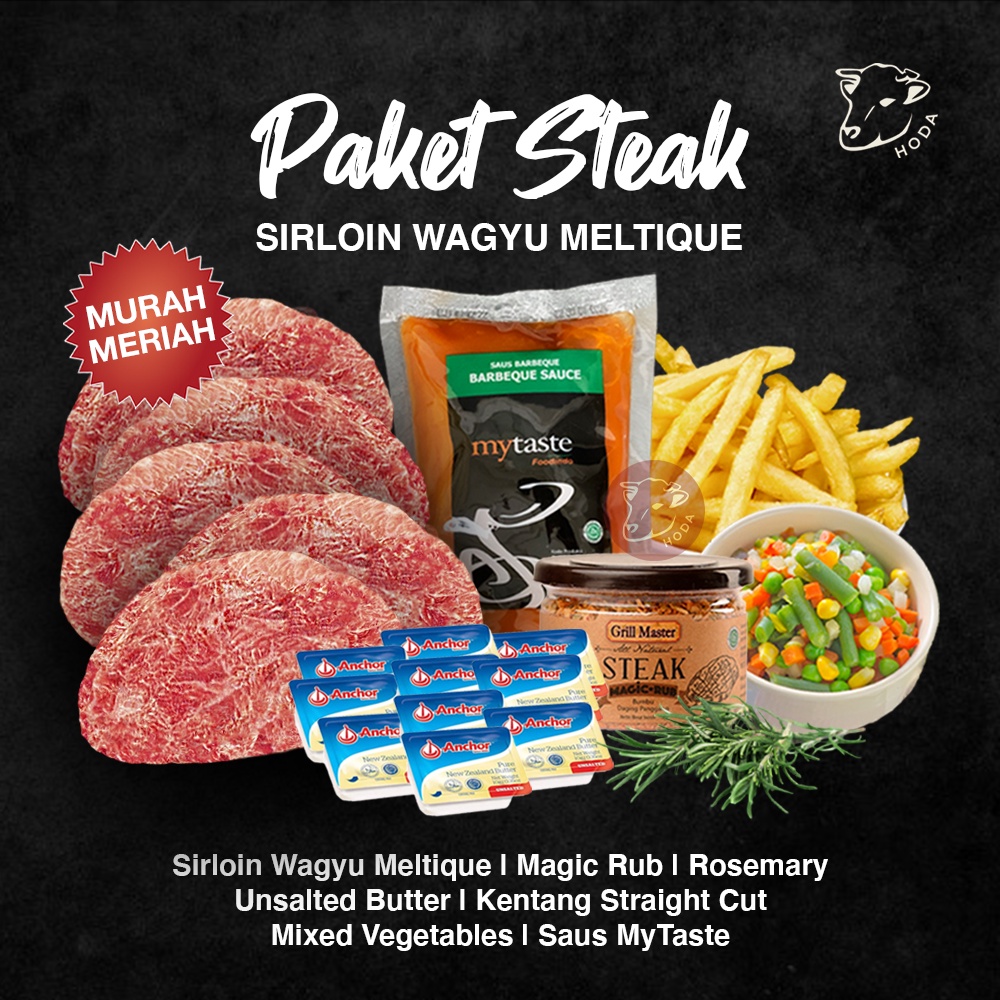 

Paket Steak Sirloin Wagyu Meltique BUNDLING HEMAT