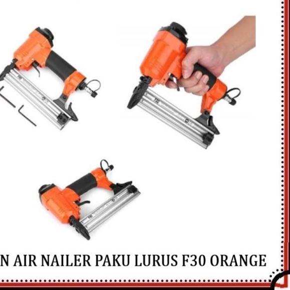 

Mesin Air Nailer Gun Staples Angin Paku Tembak Stapler F30 Orange