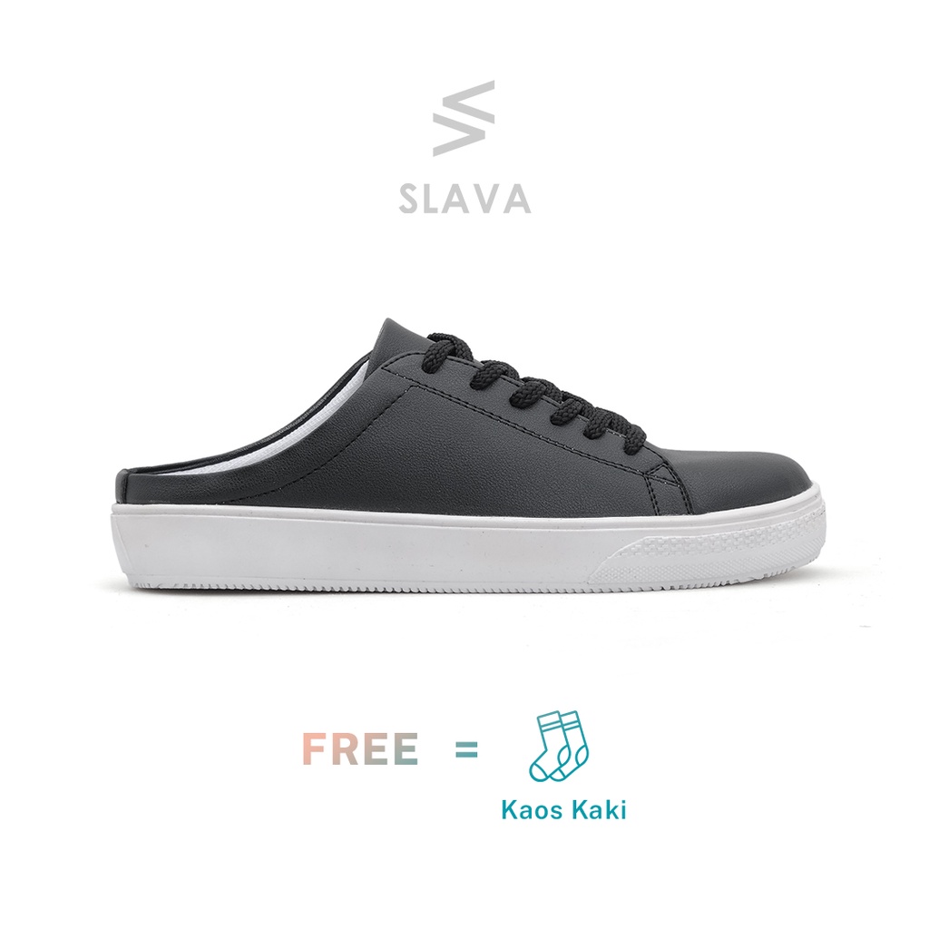 SLAVA - Juliet Black Sepatu Slip-On Wanita - Original Footwear