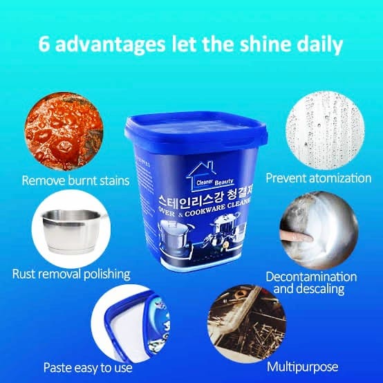 {ITROLSP} Korean Cleaner Beauty Cookware Pembersih Stainless Steel Panci Teflon Noda Gosong Kran Wastafel Velg