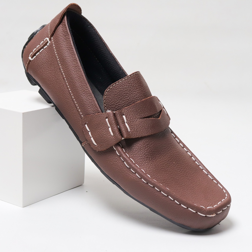 Sepatu pria slip On crocodile Kulit Sapi Asli formal semi formal PREMIUM quality