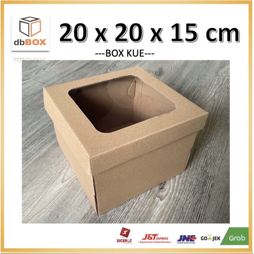 

BOX KUE 20x20x15 cm kardus die cut, untuk kue hampers gift box MIK BOX KUE-