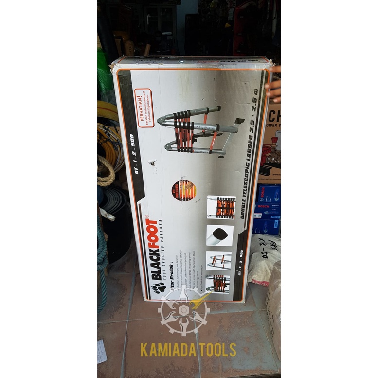 tangga double teleskopic blackfoot/ tangga teleskopik double 2.5m+2.5 M