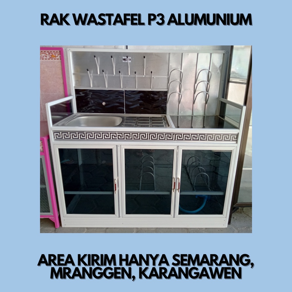 Rak Wastafel Pintu 3 Alumunium
