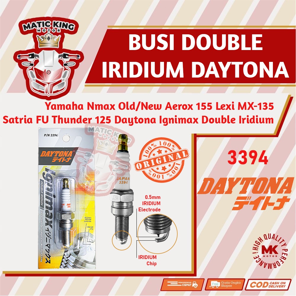 Busi Racing Iridium Nmax Satria FU Aerox Jupiter MX Fi Thunder Lexi 125 135 150 155 DAYTONA IGNIMAX 3394