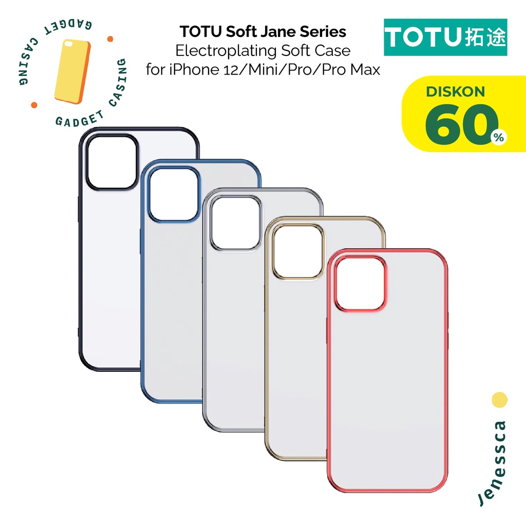 TOTU Casing iPhone 12/Mini/12 Pro/Max Soft Case Shining Chrome Matte