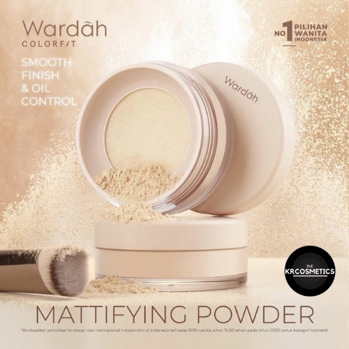 Wardah Colorfit Mattifying Powder - Bedak Tabur Dengan Oil Control Hingga 12 Jam dan Halus 15 gr