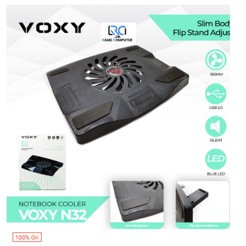 VOXY N32 1 BIG FAN KIPAS LAPTOP / COOLER PAD / COOLING PAD / COOL PAD