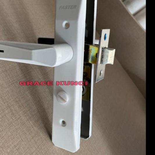 kunci pintu kamar mandi handel pintu kamar mandi knob putih & coklat - Putih