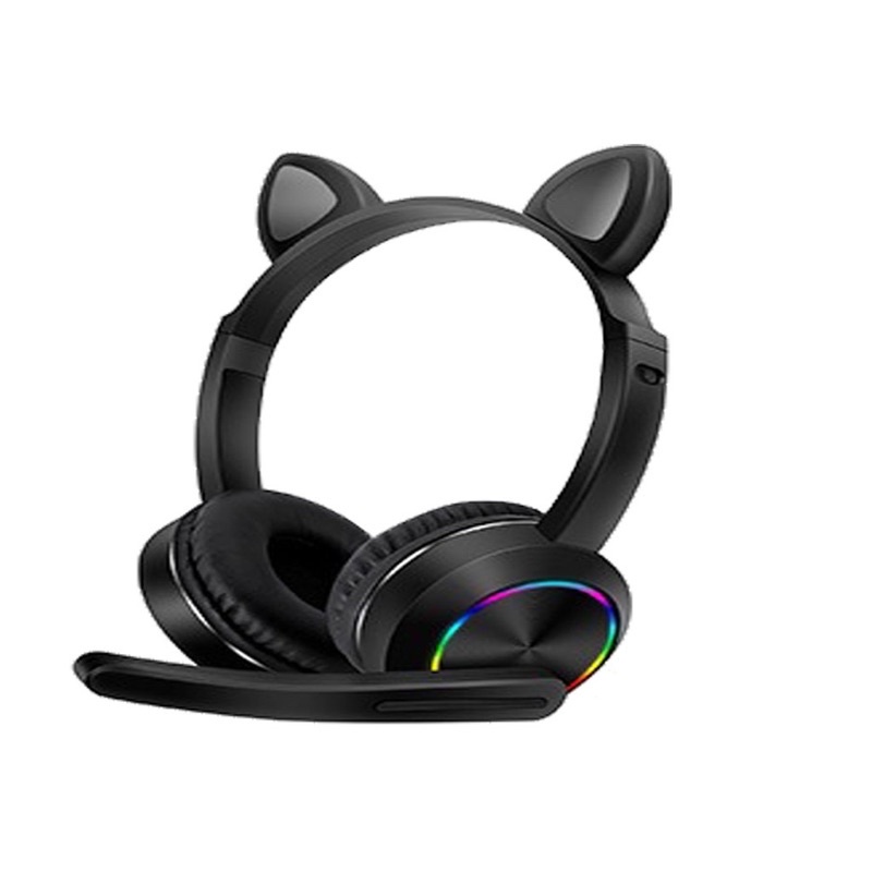 Headset Gaming LED Telinga Kucing model AKZ-020 with microphone jack 3.5mm Headphone Gaming