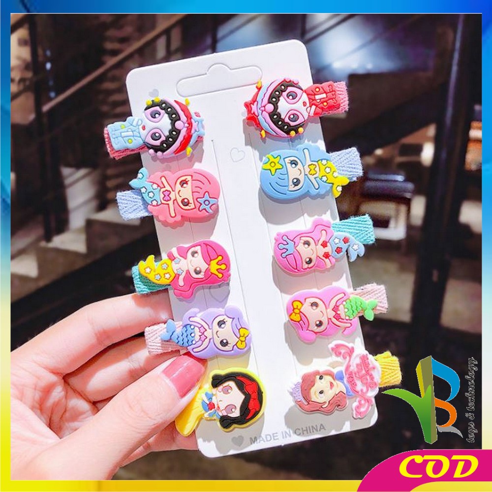 RB-C315 C316 Jepit Rambut Anak Perempuan 10PCS / SET - Jepitan Rambut Anak Motif Karakter Kartun Hair Clip Anak Cewek