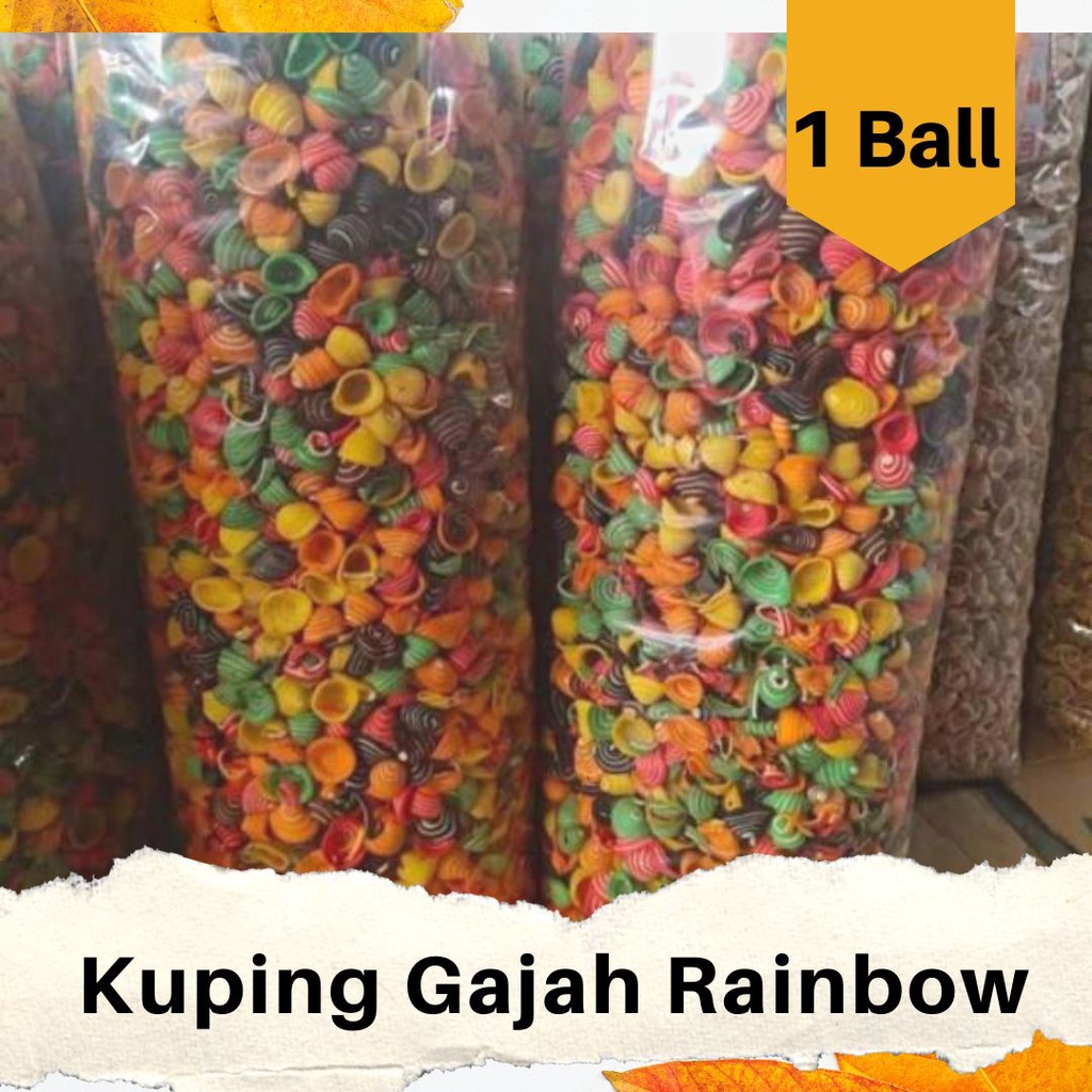 

Kuping Gajah Rainbow 1 BALL ( 5 KG )/ Snack Kiloan Murah/ RT86SBY