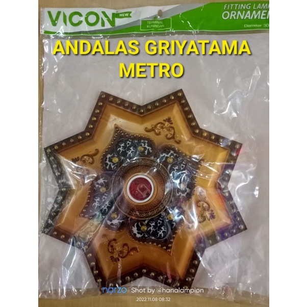 ornamen lampu ukuran 30x30