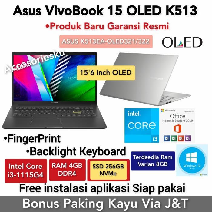 Asus Vivobook K513Ea Oled I3-1115G4 4Gb 256Gb 15'6 Inch Windows 10 Ori