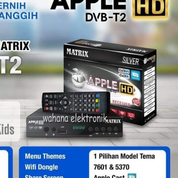 Receiver Tv Set Top Box Matrix Silver DVB T2 STB Digital Original - STB+RCA