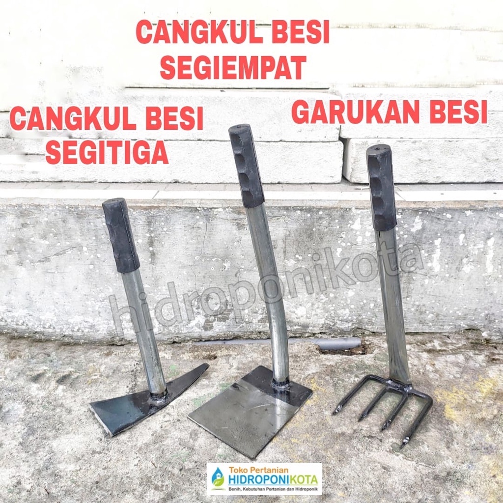 cangkul kebun - sekop kebun - garukan - cangkul besi - alat berkebun