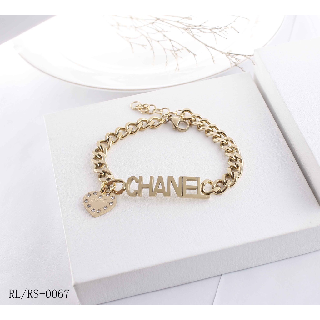 Gelang Titanium Rantai Polos Perhiasan Fashion 2664/0067