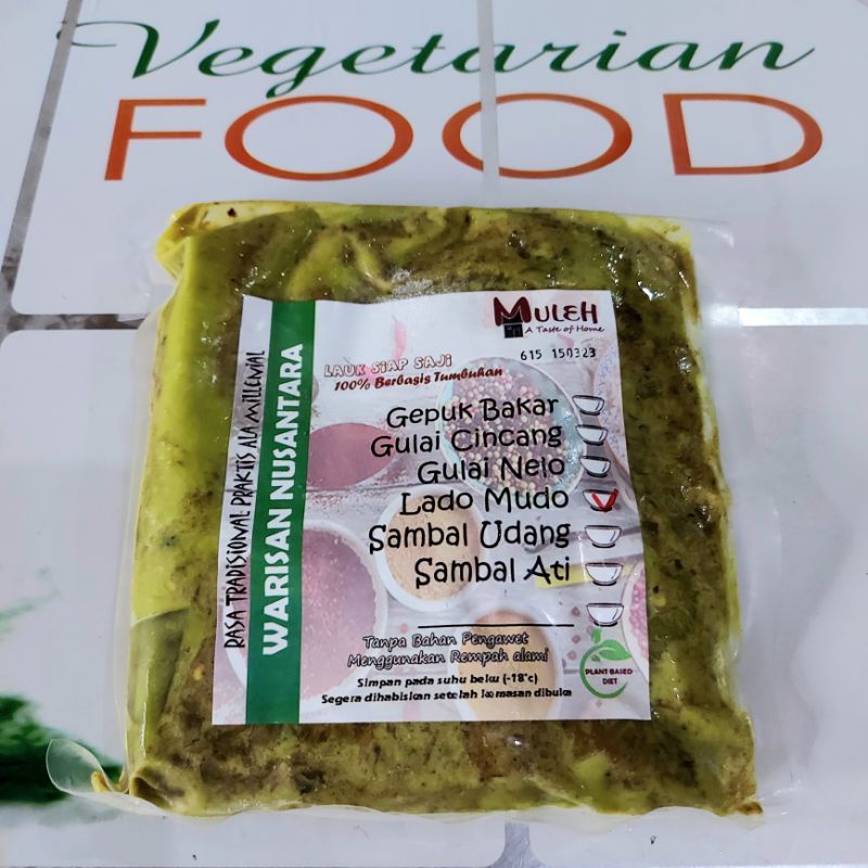 

LADO MUDO, WARISAN NUSANTARA, 350g, ( FROZEN FOOD), HALAL, VEGAN, MULEH