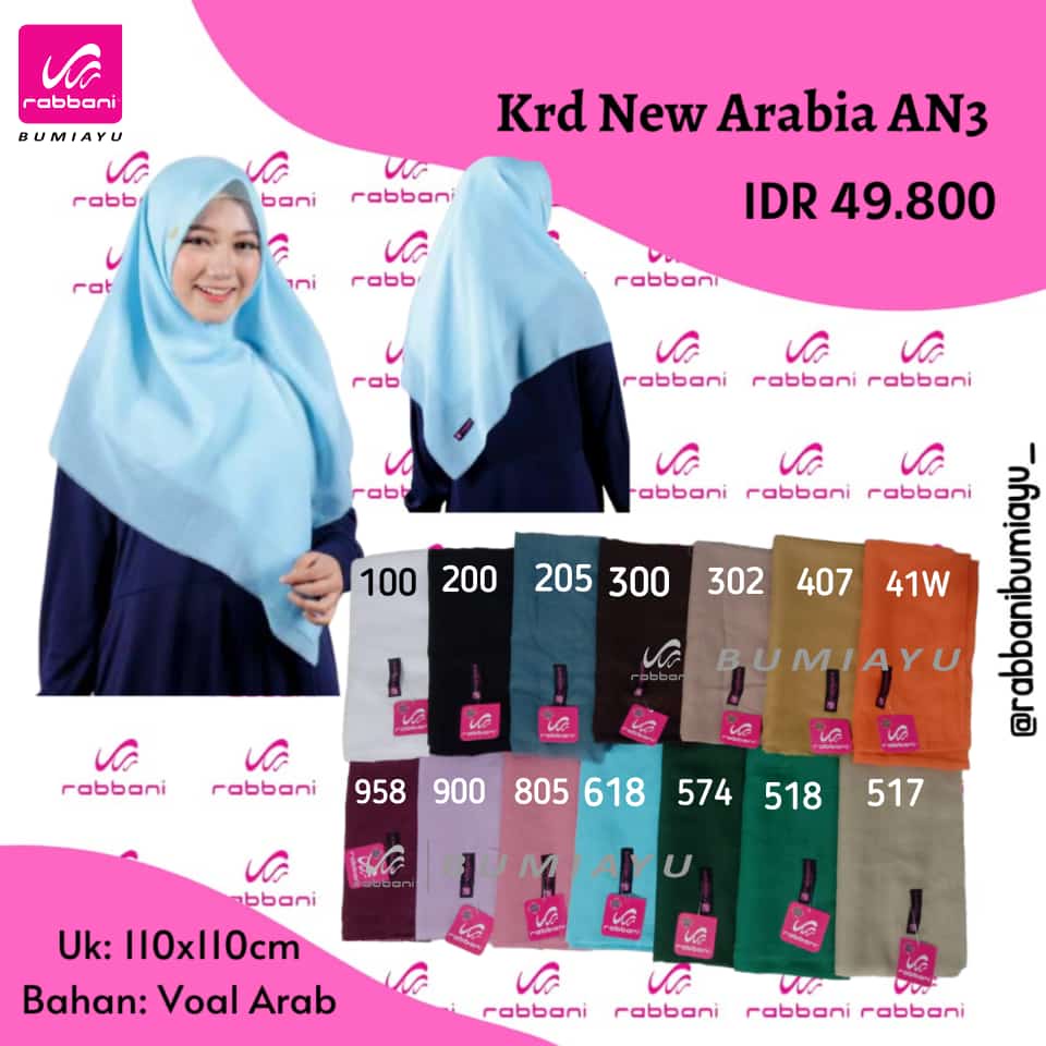 NEW ARABIA AN3 - SEGI EMPAT RAWIS RABBANI - SEGI EMPAT ARABIA RABBANI
