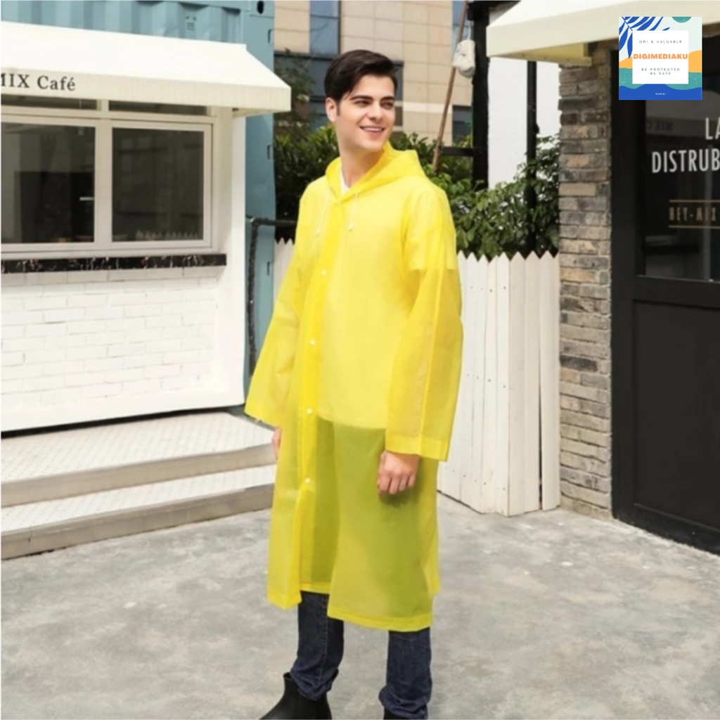 Jas Hujan Plastik EVA Raincoat Poncho Jas Hujan Eva Model Korea